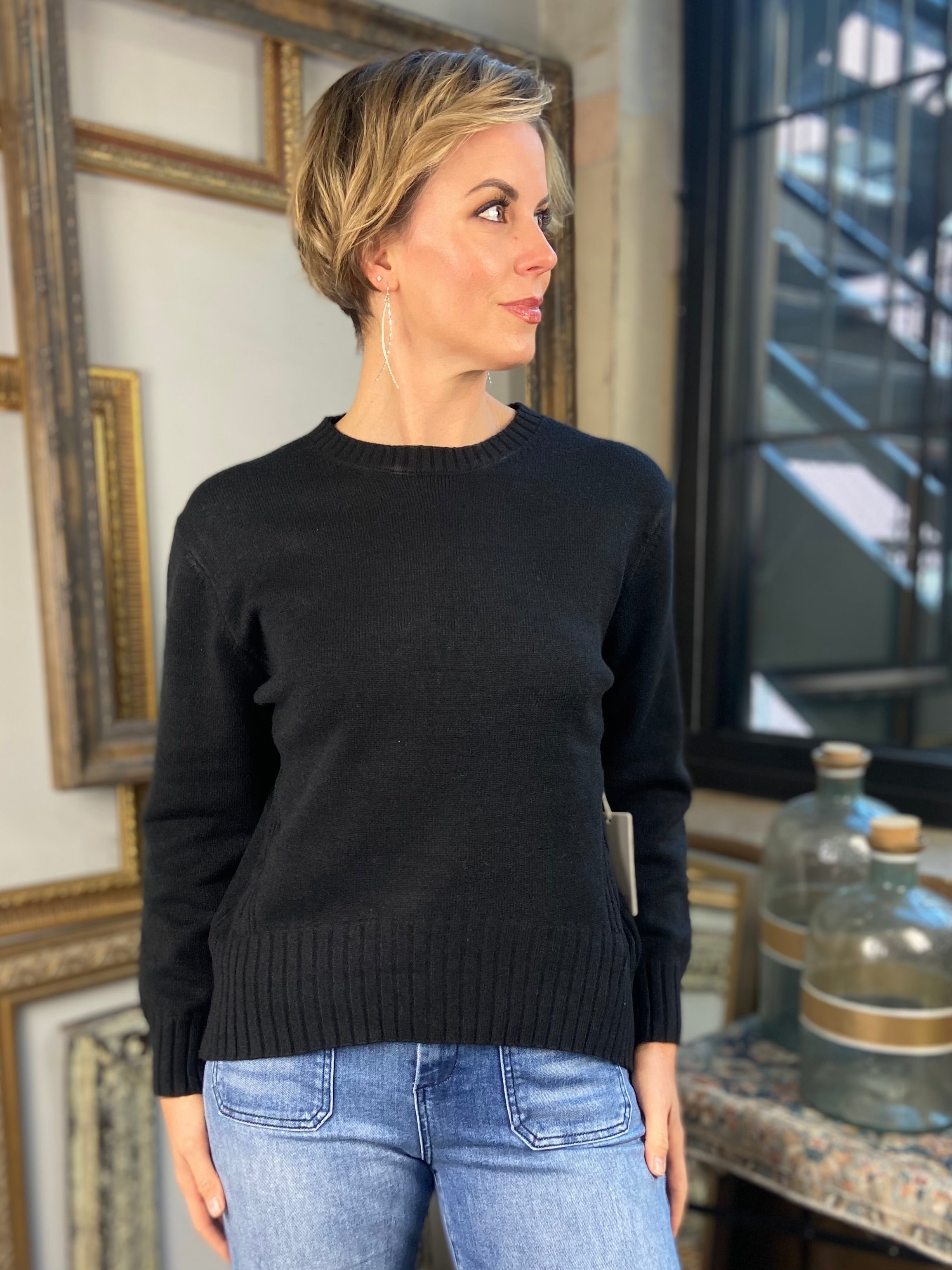 Annie Black Knit Sweater