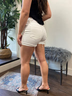 Rowan White Cuffed Jean Shorts - MK Threads Boutique