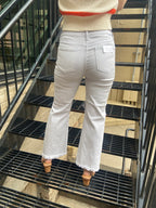 Ellie Blue High Waisted Ripped Cropped Risen Jeans