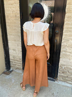 Cora Rust Cropped Tie Pants