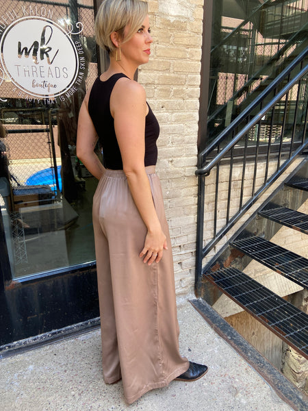 Sally CoCo Satin Wide Leg Pants
