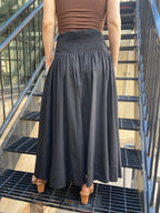 Lillie Black Midi Slit Skirt - MK Threads Boutique