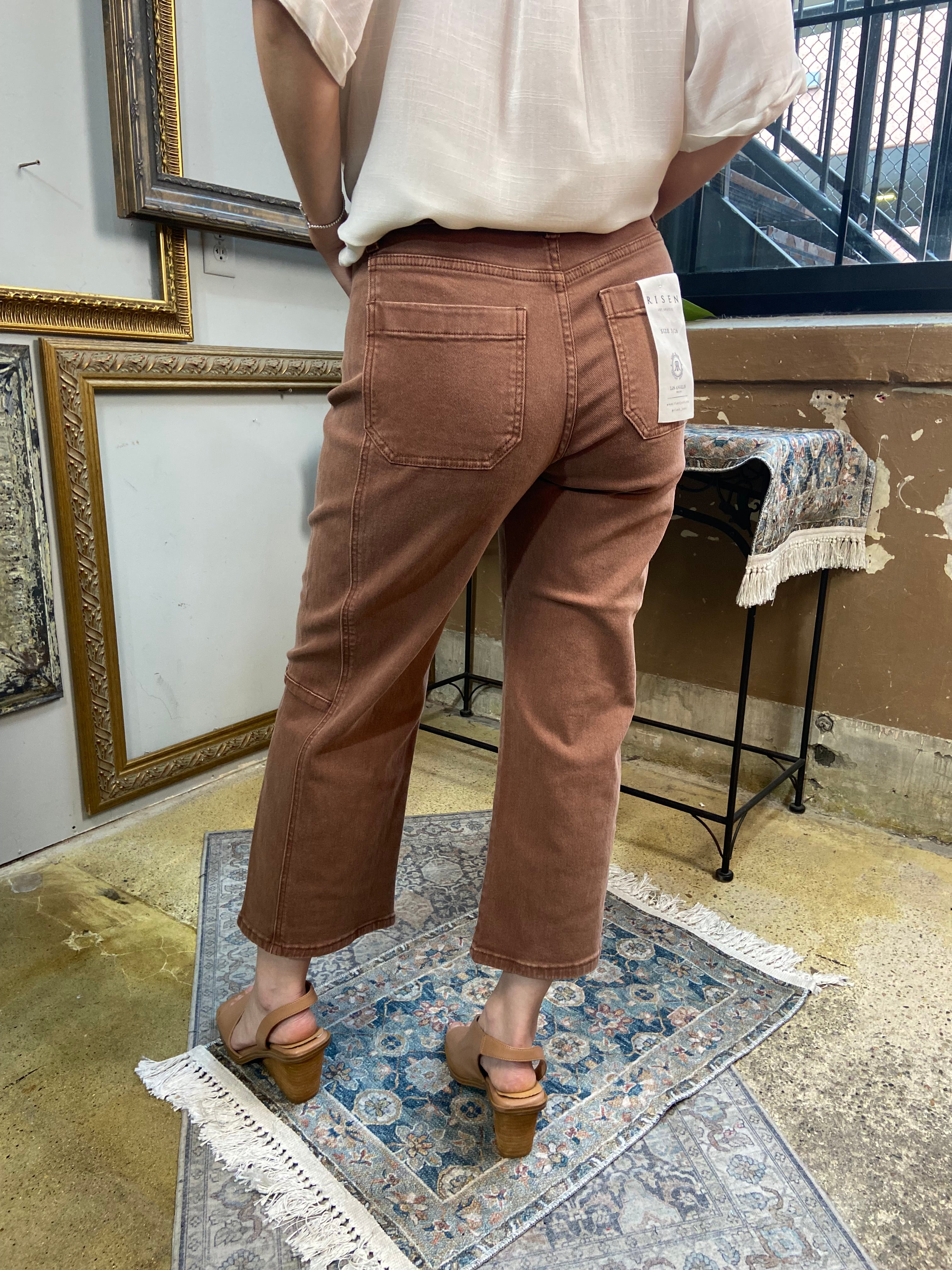 Ellie Brown High Waisted Cropped Risen Jeans - MK Threads Boutique