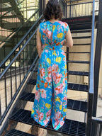 Allison Blue Floral Maxi Dress - MK Threads Boutique