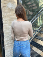 Sammy Brown Ribbed Fitted Long Sleeve