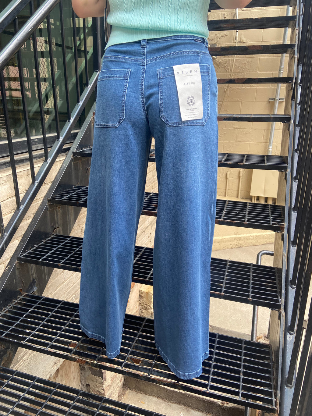 Vickie Dark Wash Baggy Wide Leg Risen Jeans