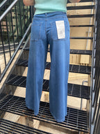 Vickie Dark Wash Baggy Wide Leg Risen Jeans