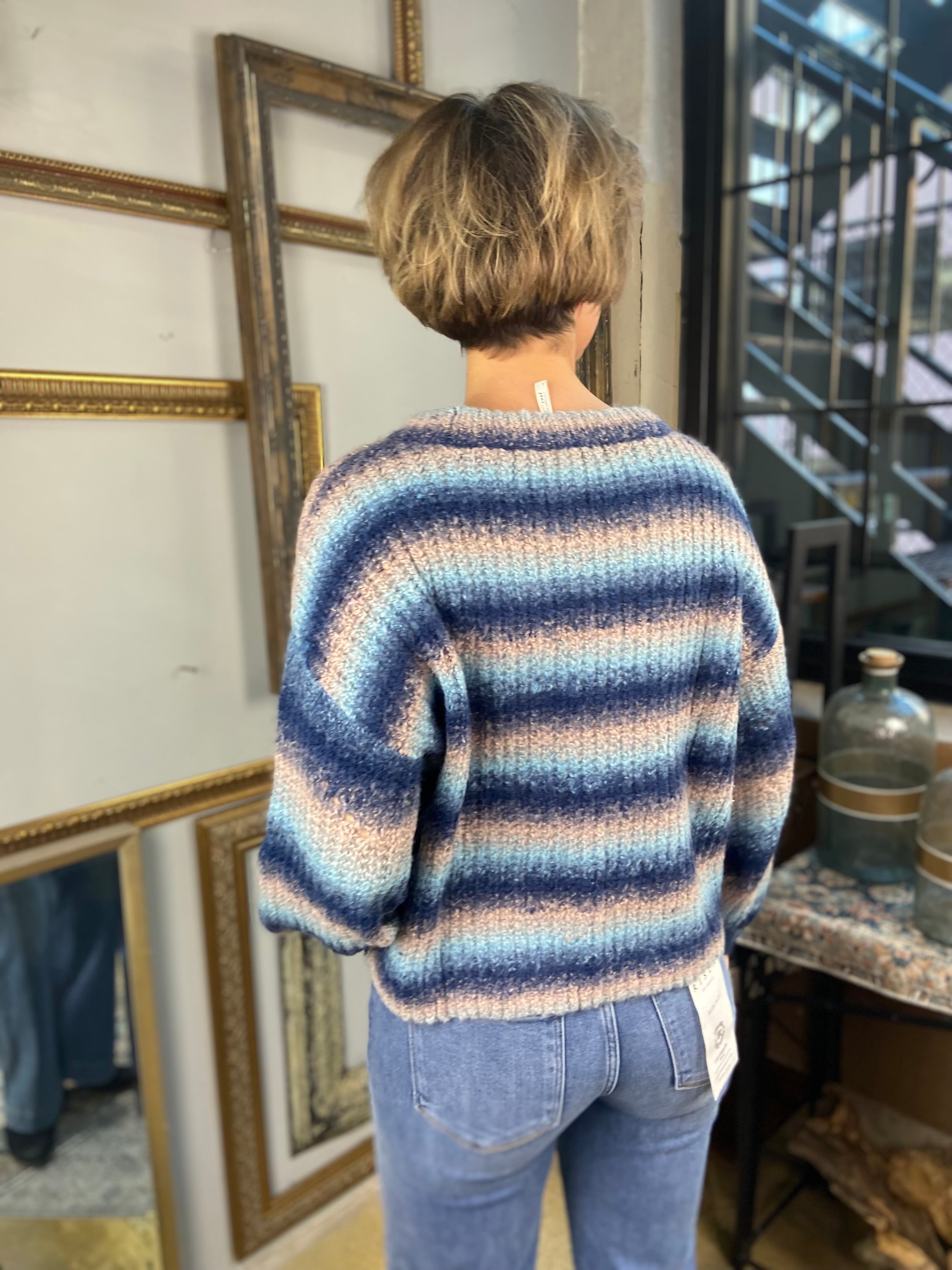 Aria Blue Gradient Sweater