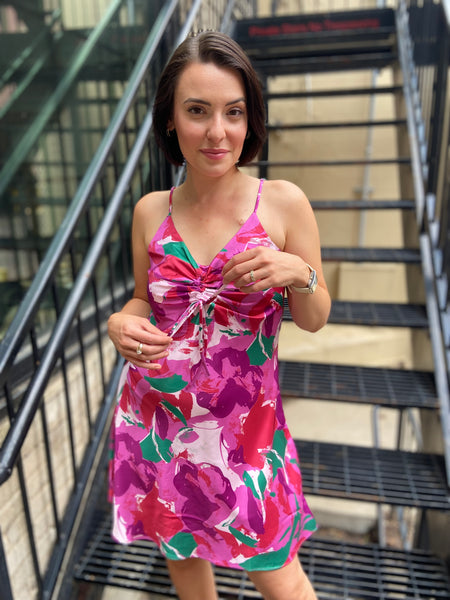 CiCi Purple Satin Mini Dress