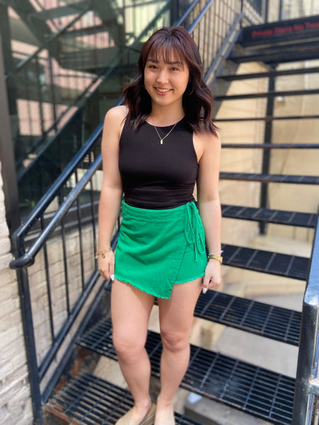Willa Green Wrap Shorts