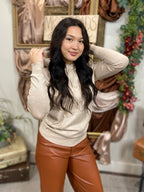 Nancy Khaki Hooded Sweater