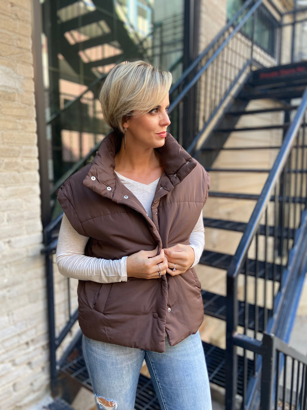 Angela Brown Oversized Puffer Vest