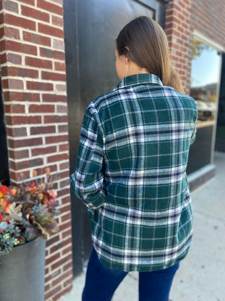 Olivia Teal Plaid Shacket