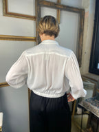 Billie White Button Detail Long Sleeve  Button Up