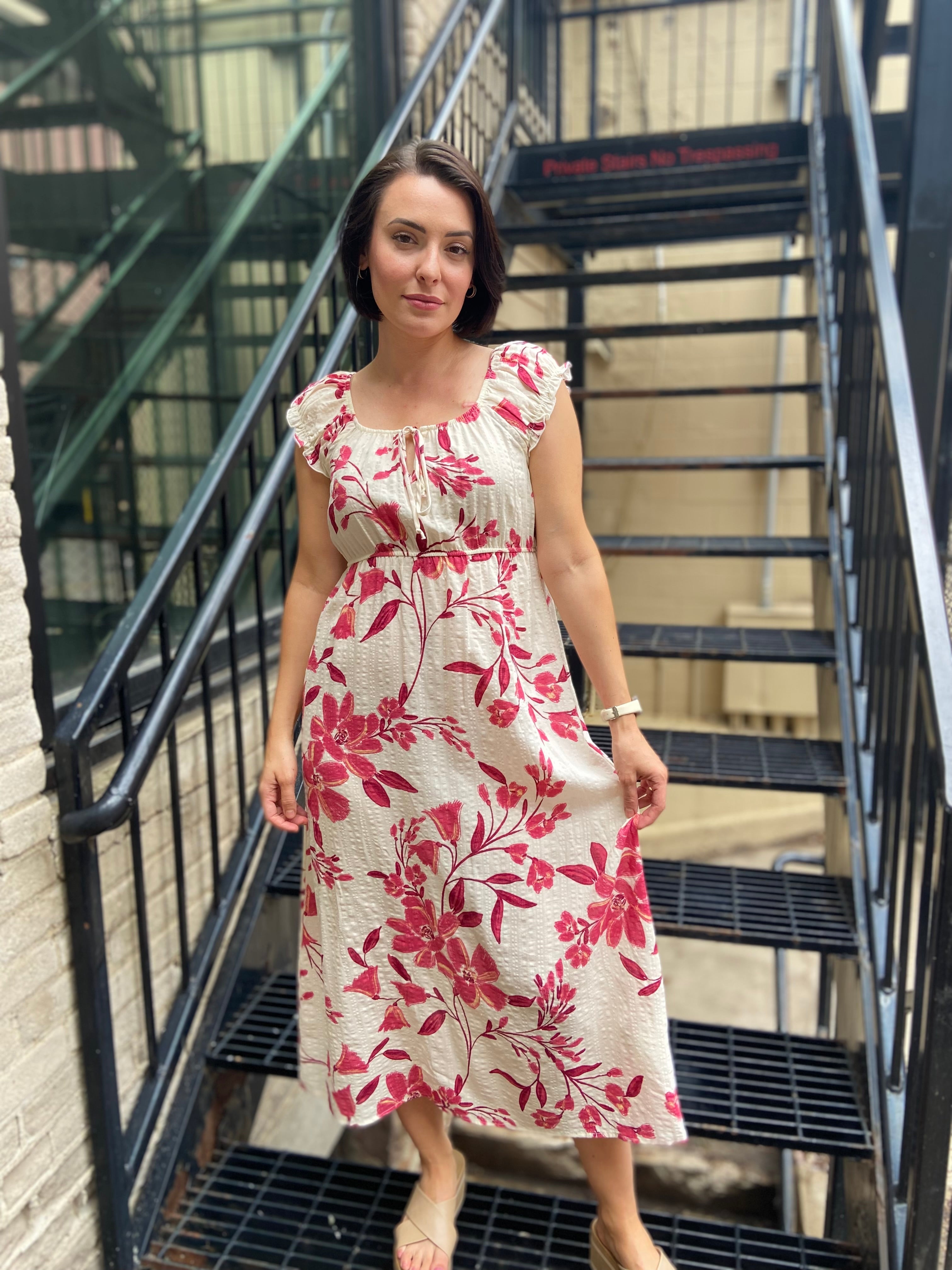 Rosalind Rose Midi Dress