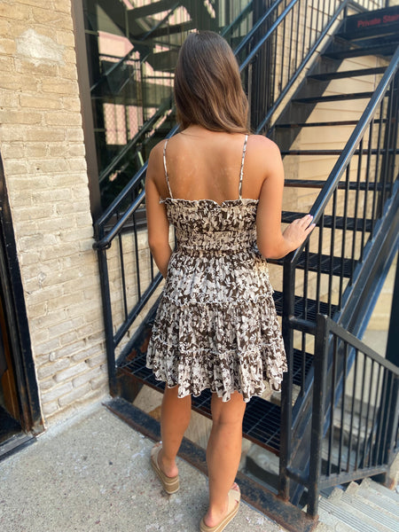 Mariana Brown Floral Sundress