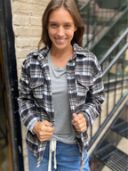 Harper Black Plaid Shacket
