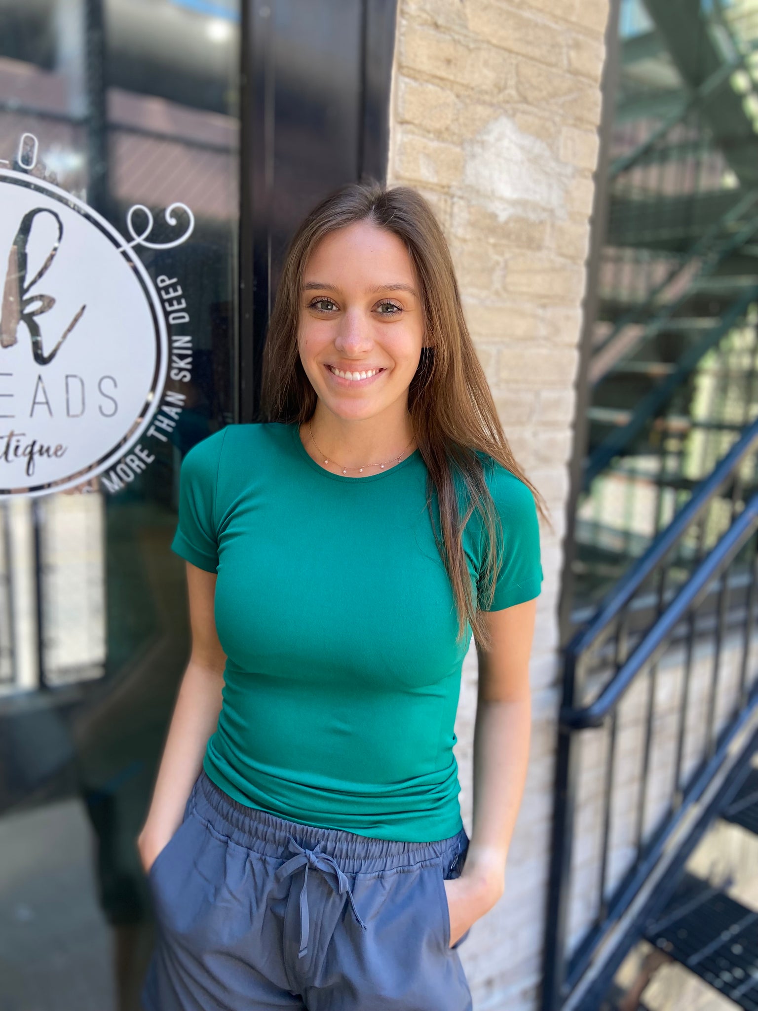Len Green Short Sleeve Top