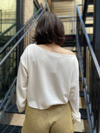Katie Cream Thin Boat Neck Sweater - MK Threads Boutique