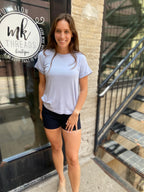 Riley Light Blue Lightweight Flowy Tee