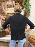 Vinny Black Shawl Blazer