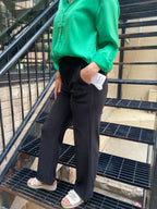 Scarlett Black Scuba Straight Leg Pants