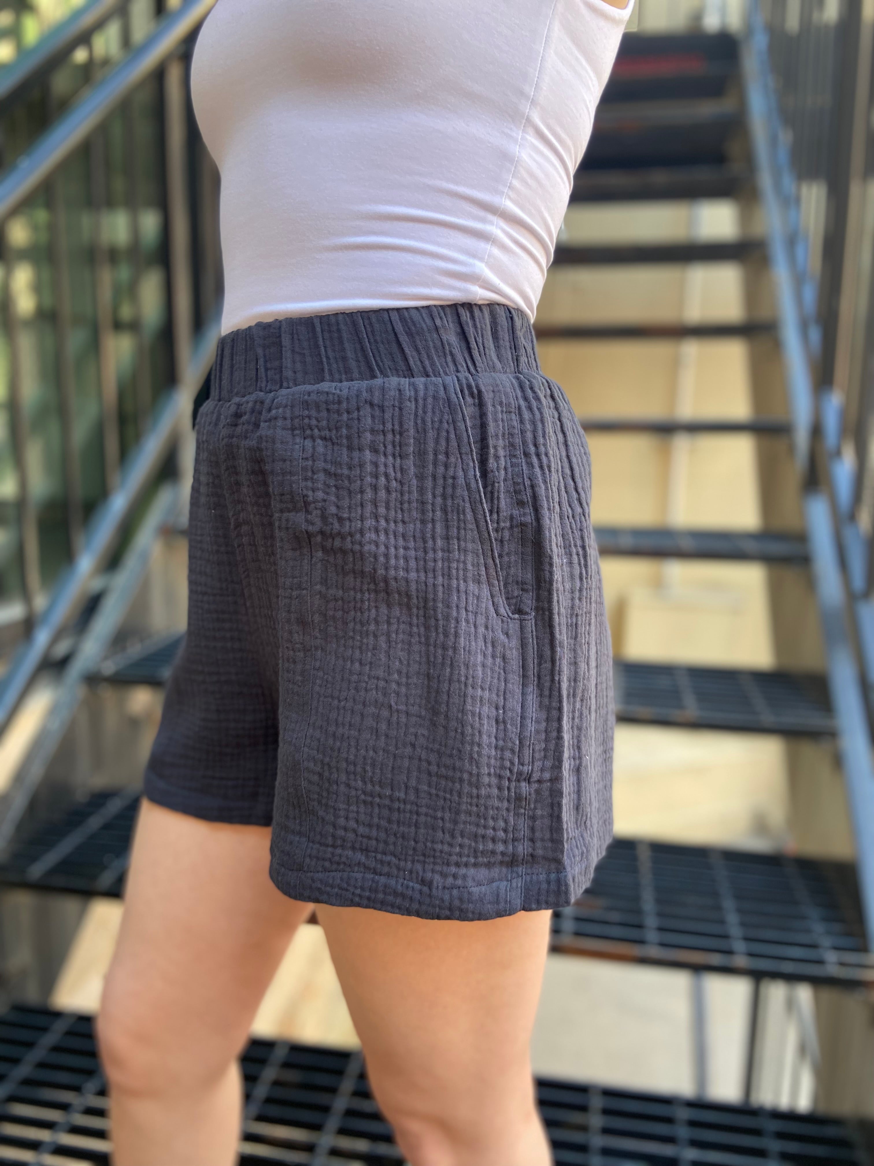 Isla Blue Relaxed Shorts - MK Threads Boutique