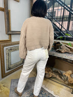 Sally Cream High Rise Boyfriend Risen Jeans