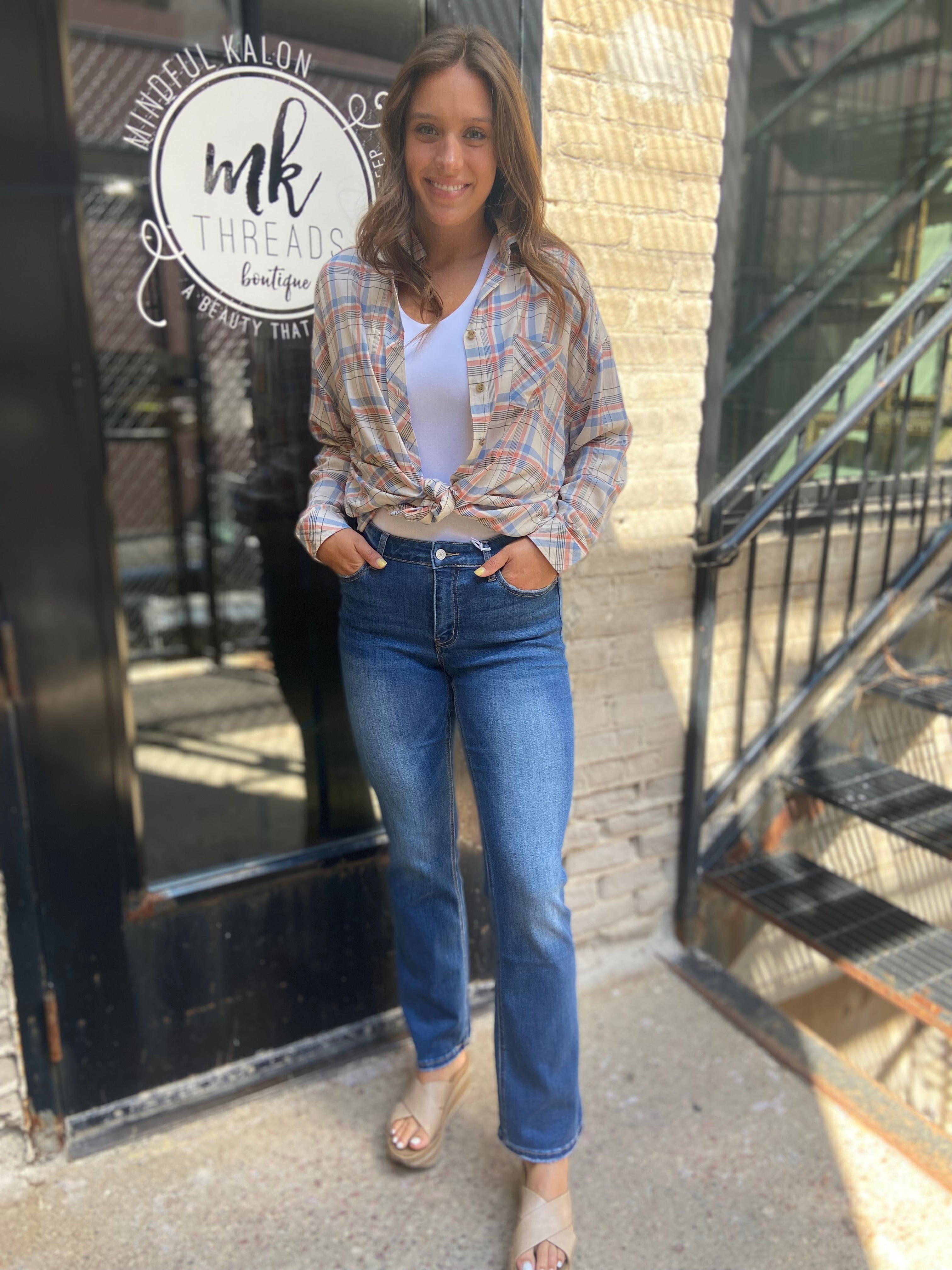 Victor Lovervet Mid Rise Dark Wash Jeans - MK Threads Boutique