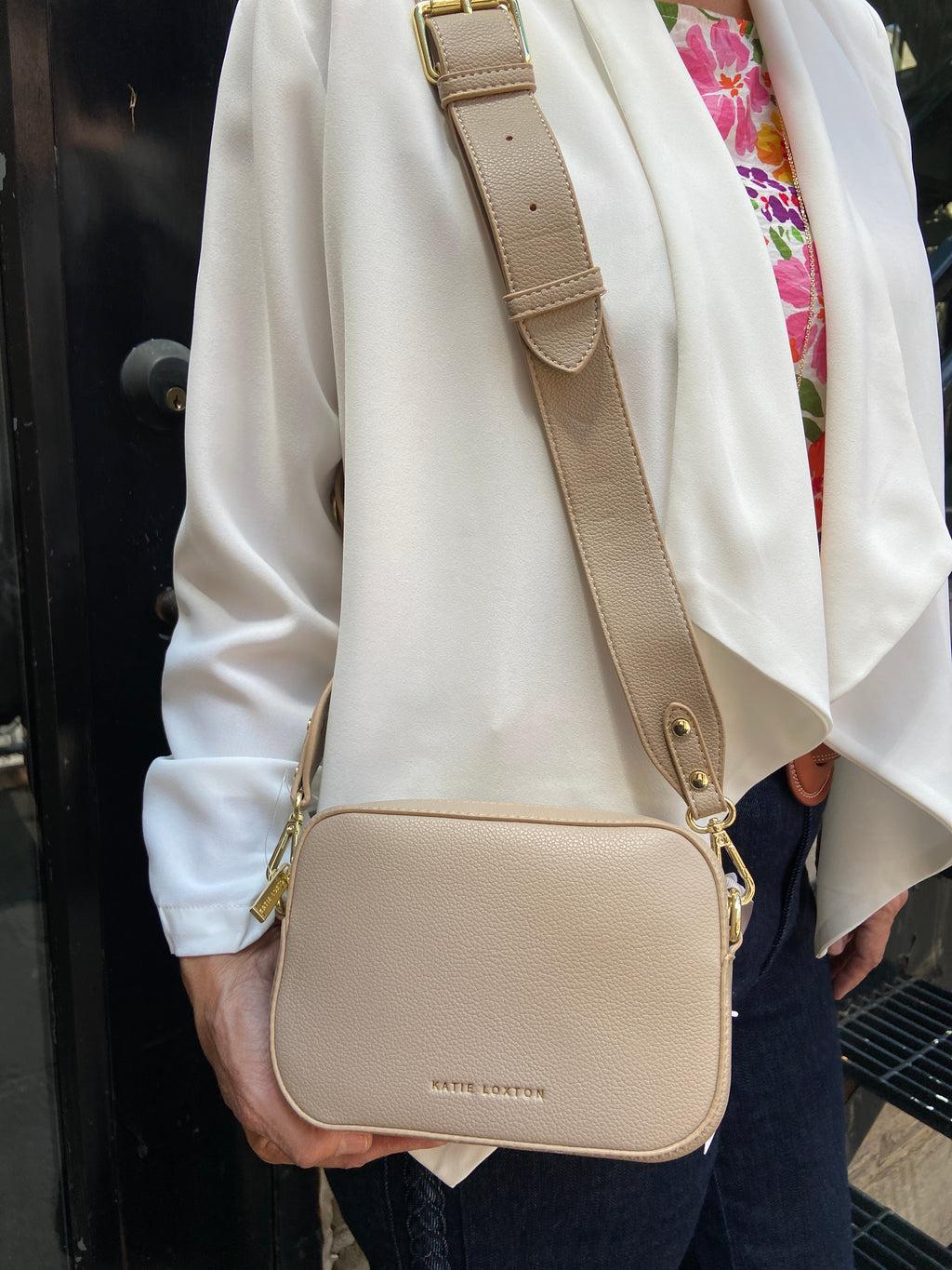 Zana Light Taupe Mini Crossbody Bag
