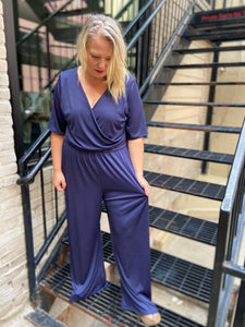 Catalina Navy Plus Size Jumpsuit