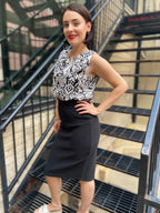 Cassie Black Suba Pencil Skirt