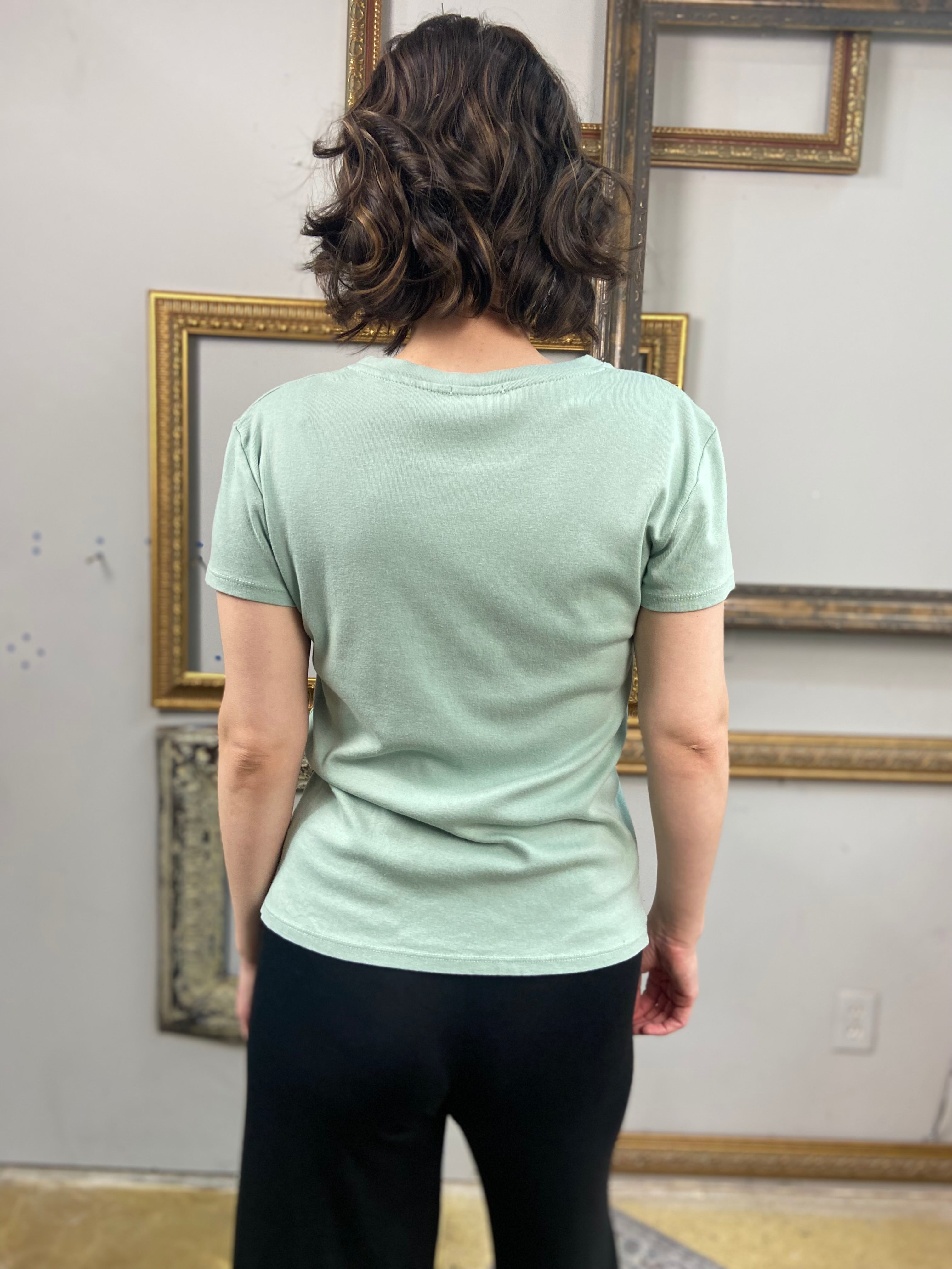 Hane Light Teal Cotton Short Sleeve T Shirt - MK Threads Boutique