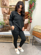 Emma Black Scuba Half Zip