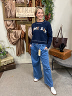 Game Day Navy Blue Crewneck Sweater