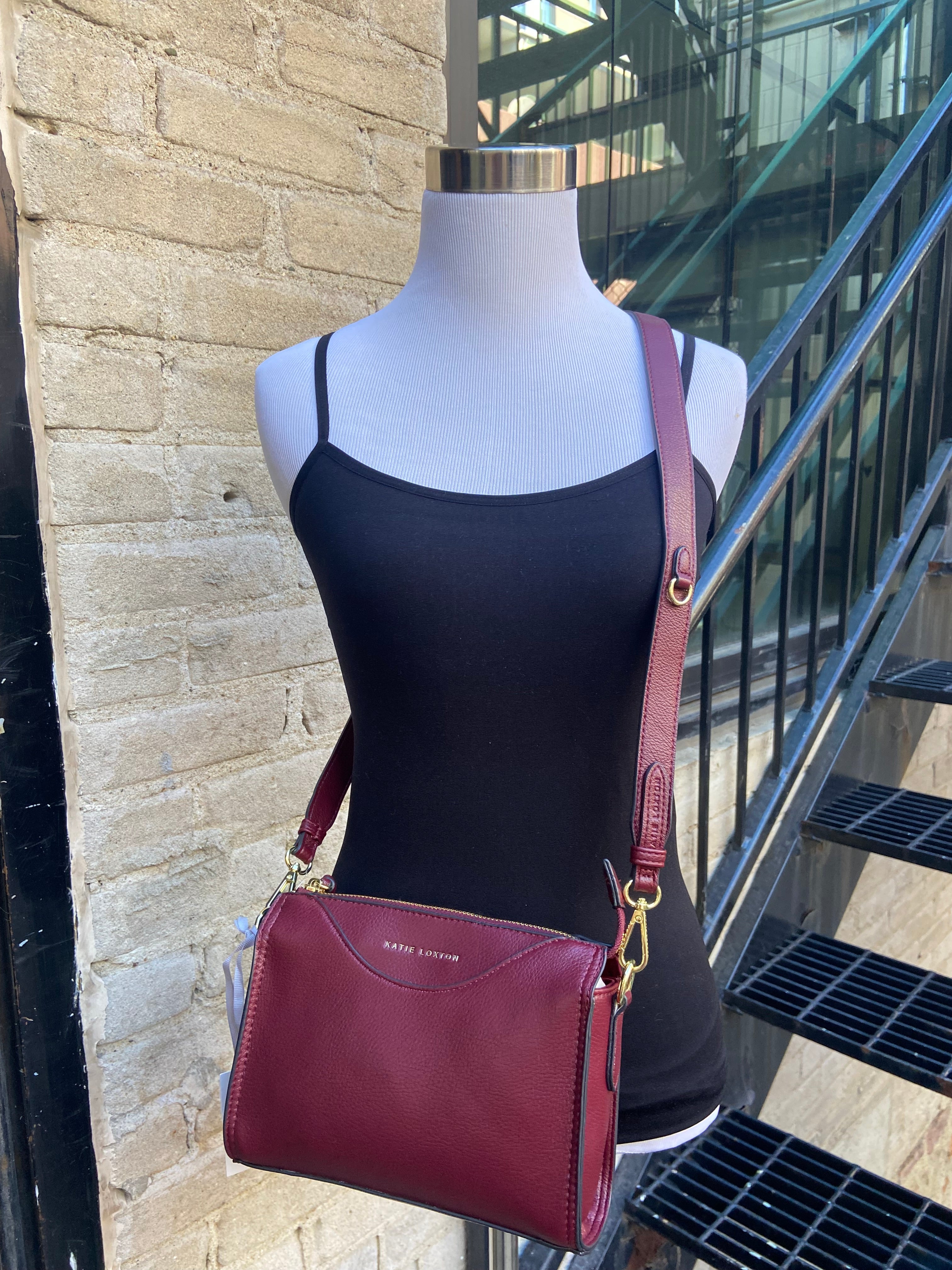 Alba Cherry Red Crossbody Bag