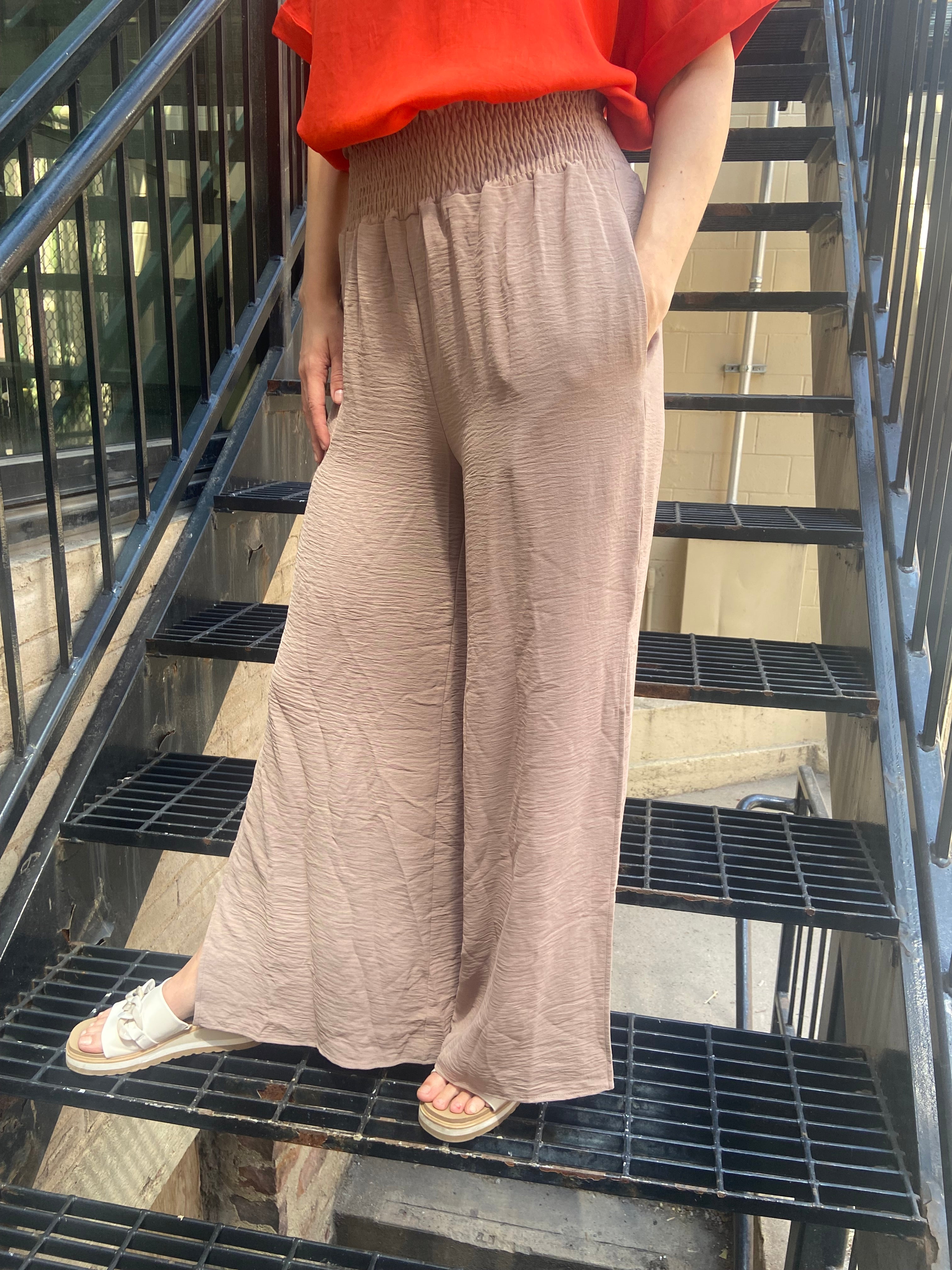 Koa Coco Smocked Slit Pants