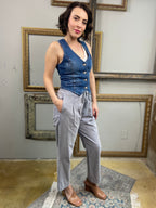 Jude Denim Button Vest - MK Threads Boutique