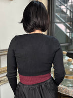 Avery Black Front Tie Bolero Cardigan