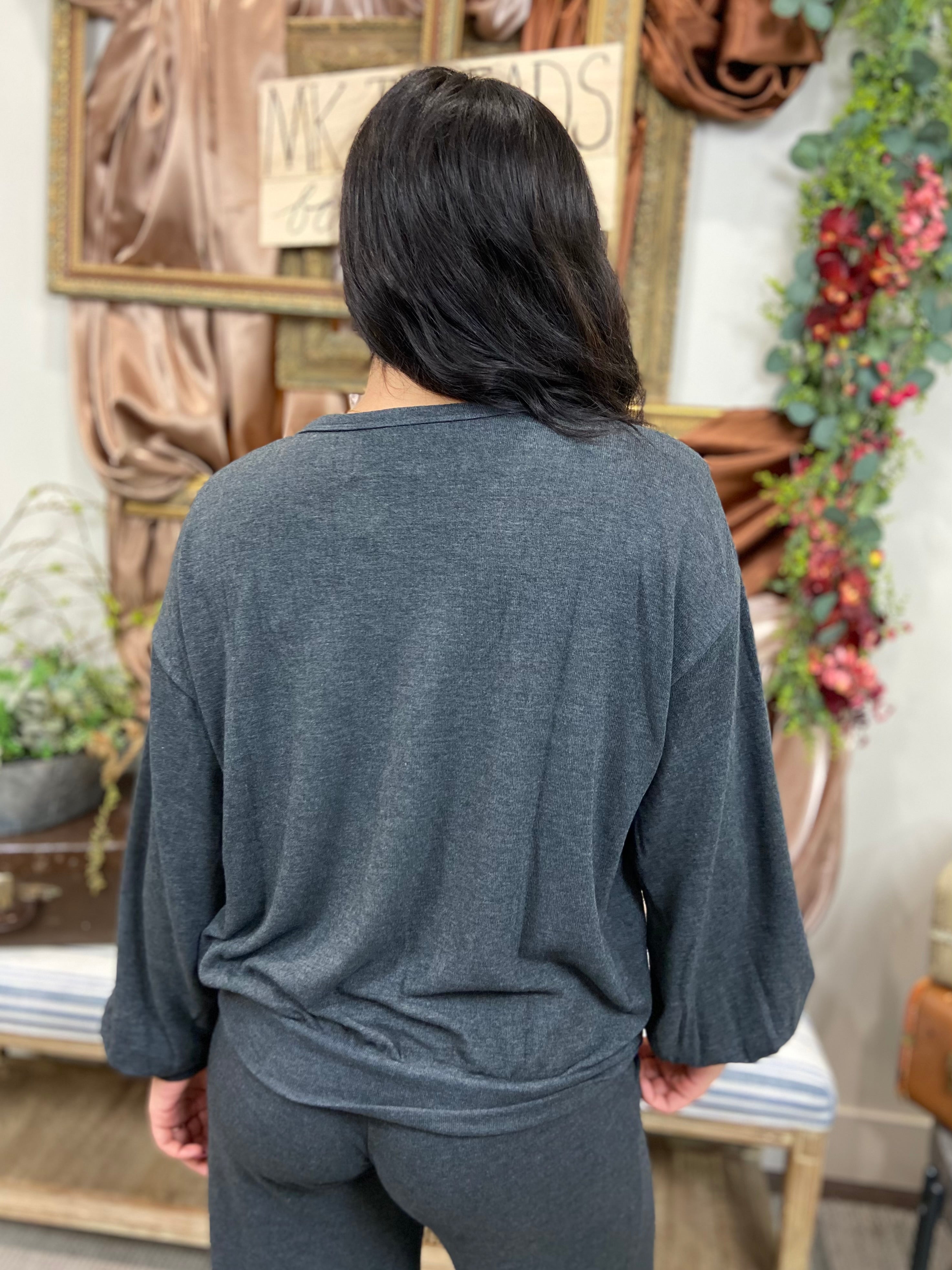 Kayla Charcoal Soft Risen Cardigan