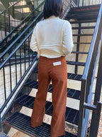 Anna Copper High Rise Wide Leg Jeans