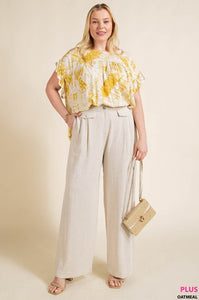 Iris Plus Size Oatmeal Pants