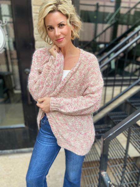 Mauve Cozy Cardigan Sweater