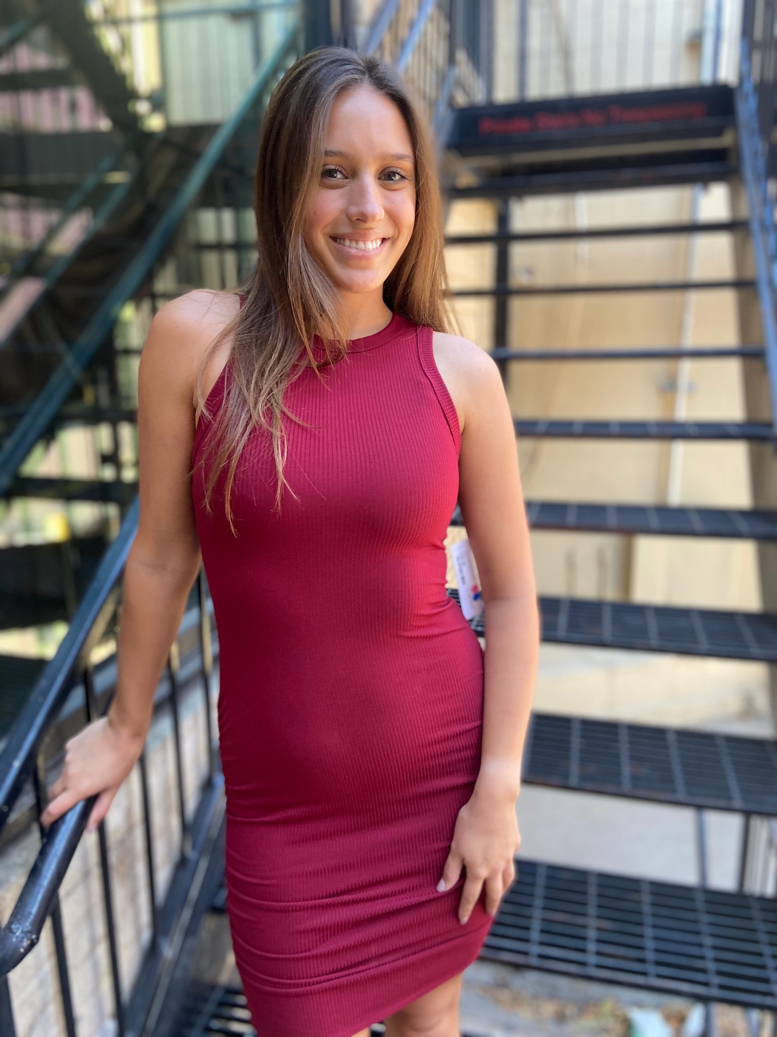 Sammie Burgundy Bodycon Dress