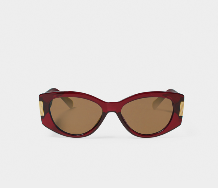 RIMINI SUNGLASSES | Deep Red | 1 3/4" x 5 3/4" x 5 13/16" - MK Threads Boutique