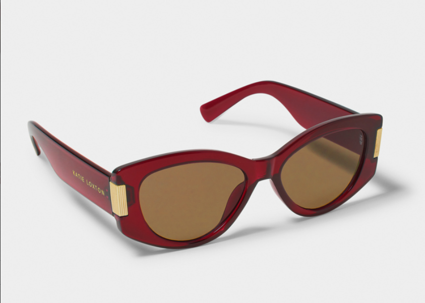RIMINI SUNGLASSES | Deep Red | 1 3/4" x 5 3/4" x 5 13/16" - MK Threads Boutique