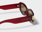 RIMINI SUNGLASSES | Deep Red | 1 3/4" x 5 3/4" x 5 13/16" - MK Threads Boutique