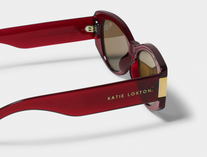 RIMINI SUNGLASSES | Deep Red | 1 3/4" x 5 3/4" x 5 13/16" - MK Threads Boutique
