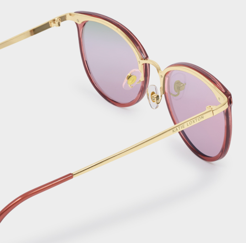 SANTORINI SUNGLASSES | Pink Mirrored Lens|1 15/16" x 5 1/8" x 5 5/16" - MK Threads Boutique