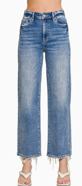 Blake Medium Wash Straight Leg Zenana